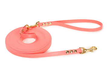 Produktbild von Schleppleine Super Flex Apricot - Gold 10m mit Handschlaufe - 10 m