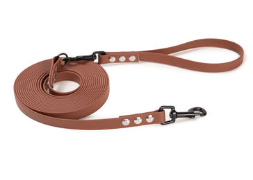 Produktbild von Schleppleine Super Flex Braun-Schwarz 5m mit Handschlaufe - 5 m