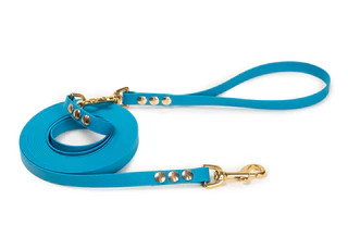 Produktbild von Schleppleine Super Flex Hellblau - Gold - 5 m