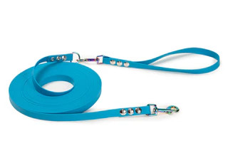 Produktbild von Schleppleine Super Flex Hellblau Regenbogen 10m ohne Handschlaufe - 10 m