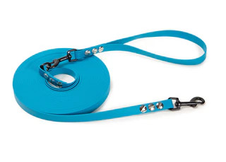 Produktbild von Schleppleine Super Flex Hellblau-Schwarz 5m mit Handschlaufe - 5 m