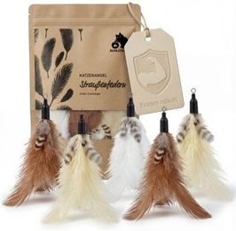 Schlitzohr Katzenangel Federanhänger Straußenfedern 5x - extrem stabil & langlebig – Bild 1 von 3