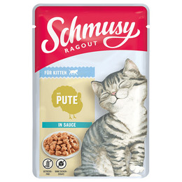 Produktbild von Schmusy Ragout Kitten mit Pute in Sauce - 22 x 100 g