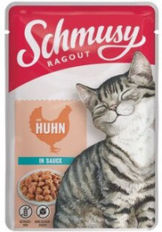 Produktbild von Schmusy Ragout Nassfutter Katze Adult in Sauce Huhn - 44 x 100 g