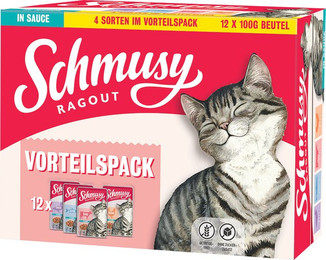 Produktbild von Schmusy Ragout Nassfutter Katze in Sauce - 12 x 100 g