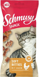 Produktbild von SCHMUSY Soft Bitties 60 Gramm Katzensnack Huhn Snack Sparpaket 16 x 60g