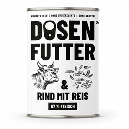 Produktbild von Schnauze&Co Hunde Nassfutter Rind & Reis 400g