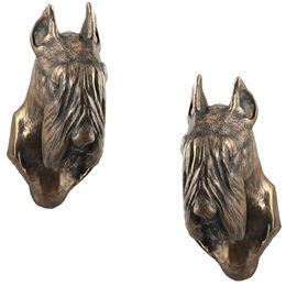 Schnauzer I - Hundestatue, hängende Büste, braun – Bild 1 von 6