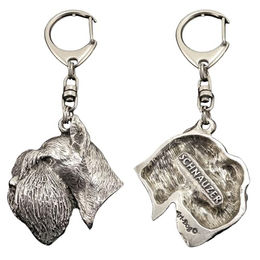 Schnauzer Silberner Schlüsselanhänger mit Hundemotiv – Bild 1 von 5