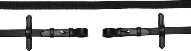Schockemöhle Sports Gummizügel 'Soft Rubber Reins' 16 mm - black/silver - WB – Bild 1 von 3