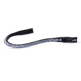 Produktbild von Schockemöhle Sports Stirnriemen 'Browband Siena' - black/light blue - VB