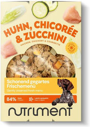 Schonend gegartes Frischemenü Huhn, Chicorée & Zucchini – Bild 1 von 2