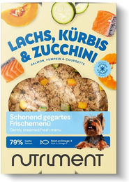 Schonend gegartes Frischemenü Lachs, Kürbis & Zucchini – Bild 1 von 2