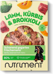 Schonend gegartes Frischemenü Lamm, Kürbis & Brokkoli – Bild 1 von 2