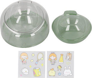 Produktbild von Schräge Katzennapf 500ml Transparent mit abnehmbarem Ständer - 500 ml