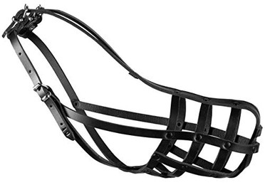 Produktbild von Schwarzer Maulkorb vernietet 10" Dobermann