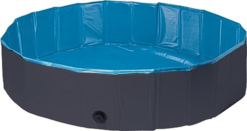 Produktbild von Schwimmbad Splatter rund dunkelgrau/blau 120x30cm - 120 cm