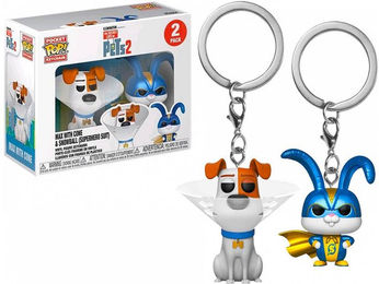 Produktbild von Secret Life of Pets 2 Max & Snowball US Pkt Pop Schlüsselanhänger 2er-Pack