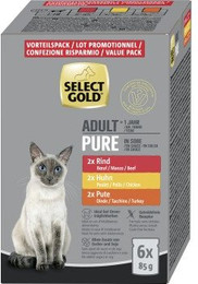 Produktbild von SELECT GOLD Adult Pure in Soße - 6 x 85 g