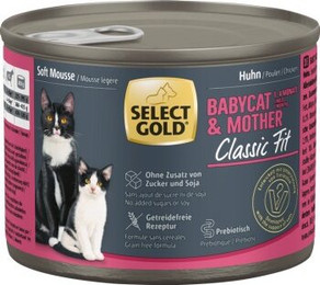 Produktbild von SELECT GOLD Babycat & Mother Soft Mousse Huhn - 6 x 200 g