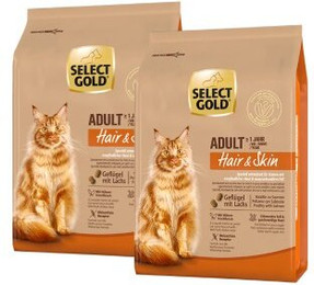 Produktbild von SELECT GOLD Hair+Skin Adult Lachs und Geflügel - 2 x 2,5 kg
