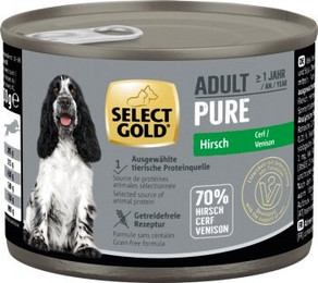Produktbild von SELECT GOLD Pure Adult Hirsch - 12 x 200 g