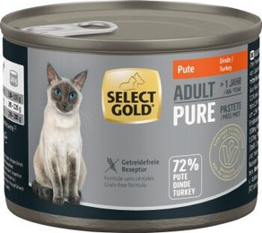 Produktbild von SELECT GOLD Pure Adult Paté Pute - 6 x 200 g