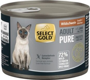 Produktbild von SELECT GOLD Pure Adult Paté Wildschwein - 24 x 200 g