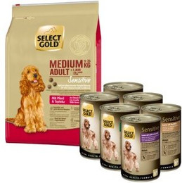 Produktbild von SELECT GOLD Sensitiv Medium Adult Mischfütterungs-Set 7tlg.