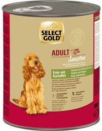 Produktbild von SELECT GOLD Sensitive Adult Ente mit Kartoffel - 12 x 800 g