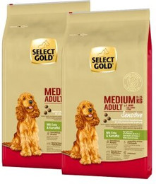 Produktbild von SELECT GOLD Sensitive Adult Medium Ente und Kartoffel - 2 x 12 kg