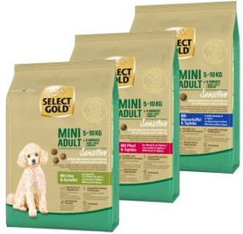 Produktbild von SELECT GOLD Sensitive Adult Mini - 3 x 1 kg