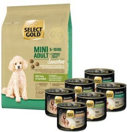 Produktbild von SELECT GOLD Sensitive Adult Mini Mischfütterungs-Set - 7 x 200 g
