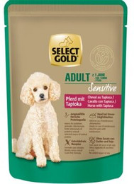 Produktbild von SELECT GOLD Sensitive Adult Pferd mit Tapioka Nassfutter für Hunde - 48 x 100 g