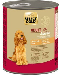 Produktbild von SELECT GOLD Sensitive Nassfutter Adult Huhn mit Reis 24x800 g