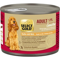 Produktbild von SELECT GOLD Sensitive Nassfutter Hund Adult Huhn mit Reis - 12 x 200 g