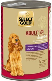 Produktbild von SELECT GOLD Sensitive Nassfutter Hund Adult Lamm mit Lachs und Kartoffel - 12 x 400 g