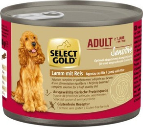 Produktbild von SELECT GOLD Sensitive Nassfutter Hund Adult Lamm mit Reis - 6 x 200 g