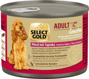 Produktbild von SELECT GOLD Sensitive Nassfutter Hund Adult Pferd und Tapioka - 24 x 200 g