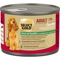 Produktbild von SELECT GOLD Sensitive Nassfutter Hund Hirsch mit Kartoffeln - 24 x 200 g