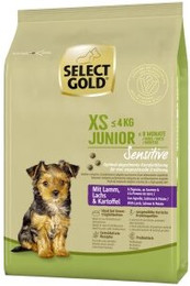 Produktbild von SELECT GOLD Sensitive XS Junior Lamm, Lachs & Kartoffel - 1 kg