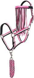 Produktbild von Set aus Nylonhalfter und Anbindeleine für Pferde mit Fliegenstirnband Imperial Riding