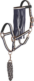 Produktbild von Set aus Nylonhalfter und Anbindeleine für Pferde mit Fliegenstirnband Imperial Riding