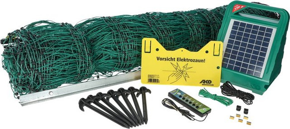 Produktbild von Set für Solar-Elektrozaun Kerbl PoultryNet All-In-One