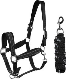 Produktbild von Set Halfter und Longiergurt für Pferde Horka EP Crystals & Pearls