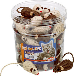Produktbild von Set mit 45 Katzenspielzeugen Maus aus Sisal Nobby Pet