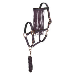 Produktbild von Set Nylonhalfter und Anbindeleine für Pferde mit Fliegenstirnband Imperial Riding