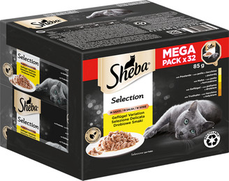 Produktbild von SHEBA Adult Katzenfutter nass Geflügel Variation in Sauce - 32 x 85 g