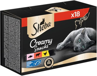 Produktbild von Sheba Creamy Snacks Katzensnacks - 18 x 12 g
