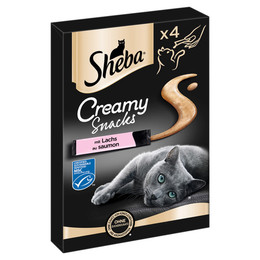 Produktbild von Sheba Creamy Snacks mit Lachs - 4 x 12 g
